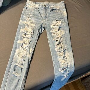 American Eagle size 6 skinny high rise jeggings